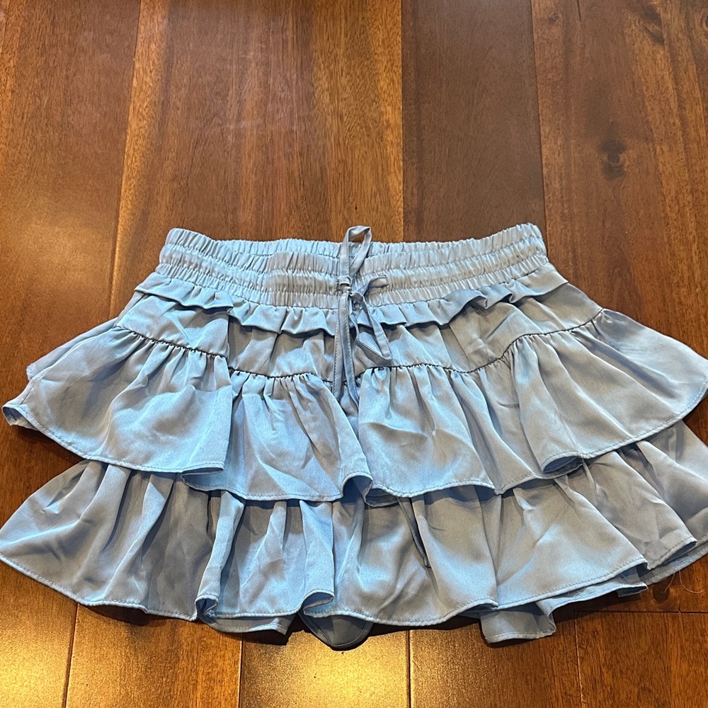Blue Ruffled Women's Skirt
